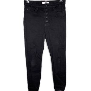 KanCan Black Button Fly Raw Hem Skinny Jean